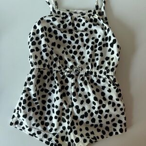 Old Navy Black and White Spotted Kids Romper
